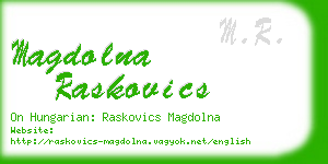 magdolna raskovics business card